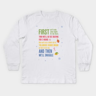 Elf Christmas Holiday Kids Long Sleeve T-Shirt